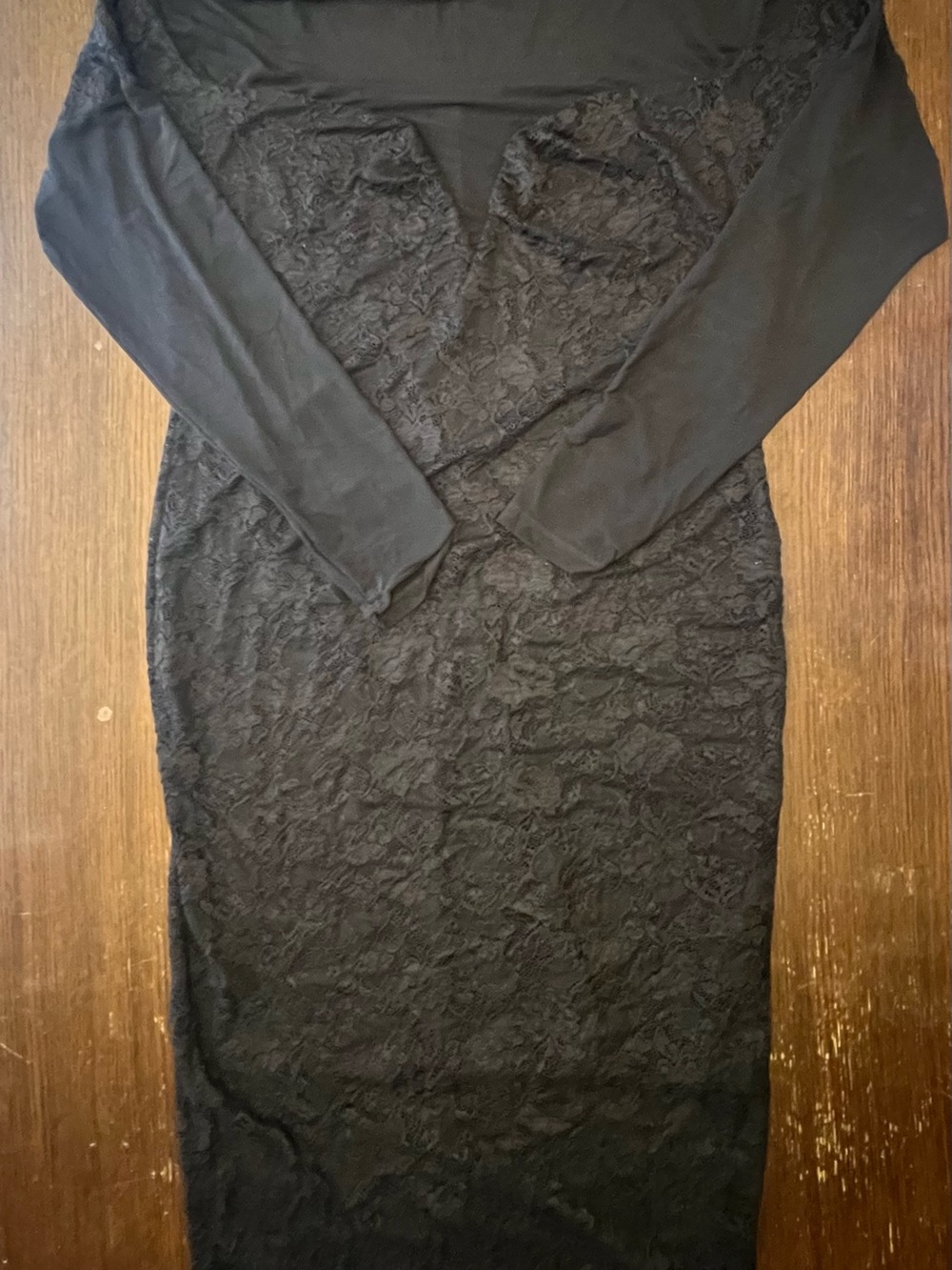 ASOS Curve Black Floral Lace Mesh Midi Dress US 18 Gothic Holiday Party